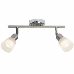 Luminaires Brilliant Barre de spots Brilliant Bethany LED Chrome, 2 lumières