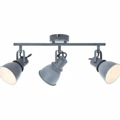 Luminaires Brilliant Barre de spots Brilliant Bogart Gris, 3 lumières* Spots Et Projecteurs