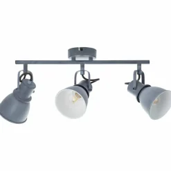 Luminaires Brilliant Barre de spots Brilliant Bogart Gris, 3 lumières* Spots Et Projecteurs