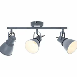 Luminaires Brilliant Barre de spots Brilliant Bogart Gris, 3 lumières* Spots Et Projecteurs