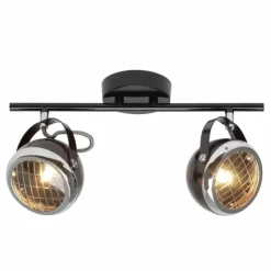 Luminaires Brilliant Barre de spots Brilliant RIDER Chrome, Noir, 2 lumières