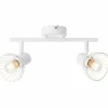 Luminaires Rustiques-Luminaires Brilliant Barre de spots Brilliant Elhi Blanc, 2 lumières