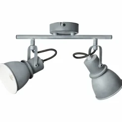 Lampes Industrielles-Luminaires Brilliant Barre de spots Brilliant Bogart Gris, 2 lumières