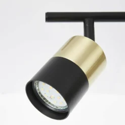 Luminaires Brilliant Barre de spots Brilliant Maribel Laiton, Noir, 4 lumières* Spots Et Projecteurs