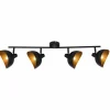 Luminaires Brilliant Barre de spots Brilliant Layton Noir, 4 lumières* Spots Et Projecteurs
