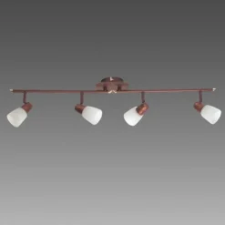 Luminaires Brilliant Barre de spots Brilliant Milos Cuivre, 4 lumières