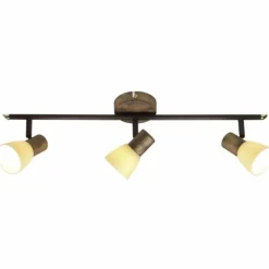 Luminaires Brilliant Barre de spots Brilliant Luca Cuivre, 3 lumières