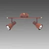 Luminaires Rustiques-Luminaires Brilliant Barre de spots Brilliant Lava Cuivre, 2 lumières