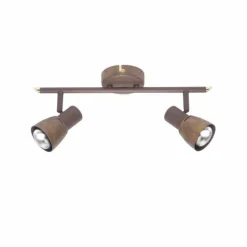Luminaires Rustiques-Luminaires Brilliant Barre de spots Brilliant Lava Cuivre, 2 lumières