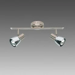 Luminaires Brilliant Barre de spots Brilliant Lava Fer, 2 lumières* Spots Et Projecteurs