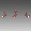 Luminaires Rustiques-Luminaires Brilliant Barre de spots Brilliant Lava Cuivre, 3 lumières