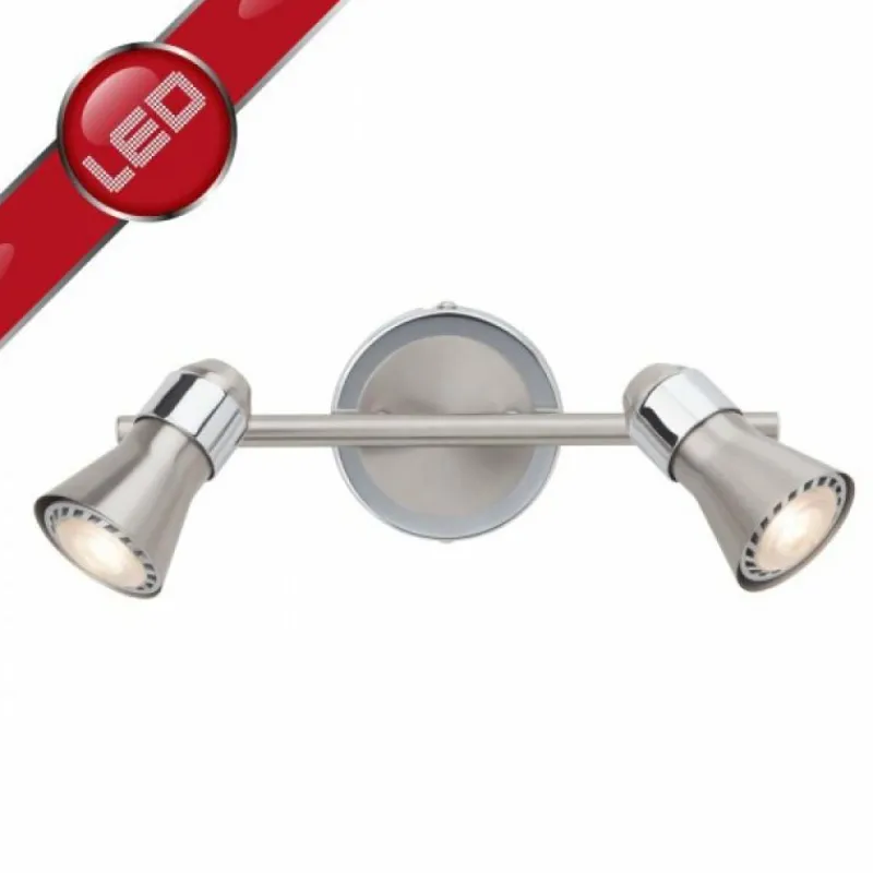 Luminaires Brilliant Barre de spots Brilliant Sanny Fer, 2 lumières* Spots Et Projecteurs