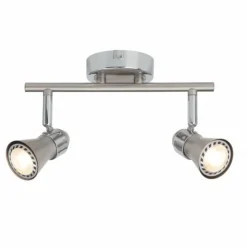 Luminaires Brilliant Barre de spots Brilliant Sanny Fer, 2 lumières* Spots Et Projecteurs