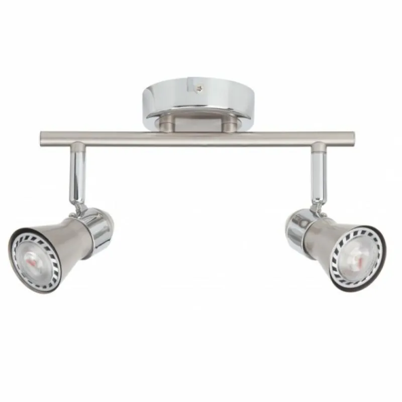 Luminaires Brilliant Barre de spots Brilliant Sanny Fer, 2 lumières* Spots Et Projecteurs