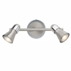 Luminaires Brilliant Barre de spots Brilliant Sanny Fer, 2 lumières* Spots Et Projecteurs