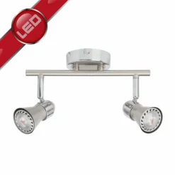 Luminaires Brilliant Barre de spots Brilliant Sanny Fer, 2 lumières* Spots Et Projecteurs