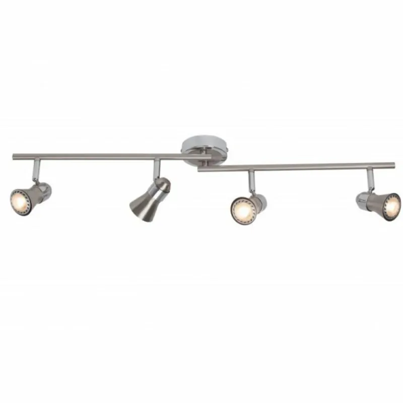 Luminaires Brilliant Barre de spots Brilliant Sanny Fer, 4 lumières* Spots Et Projecteurs