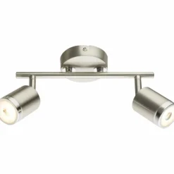 Luminaires Globo Lighting Barre de spots Globo COMORE LED Nickel mat, 2 lumières* Éclairage Led