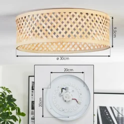 hofstein Barroco Plafonnier LED Écru, Blanc, 1 lumière