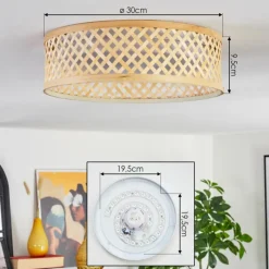 Luminaires Scandinaves-hofstein Barroco Plafonnier LED Écru, Blanc, 1 lumière