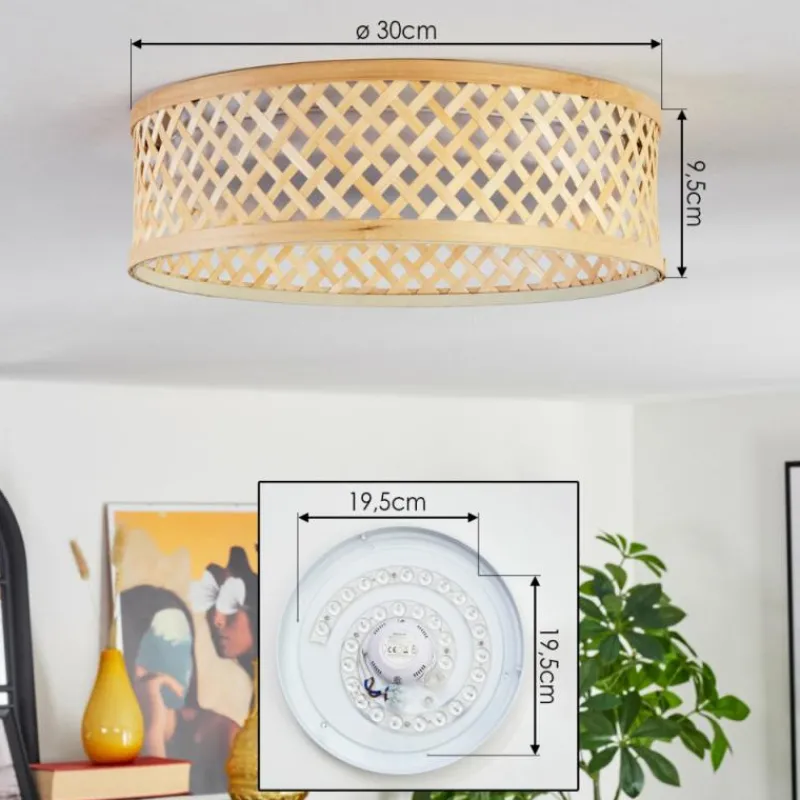 Luminaires Scandinaves-hofstein Barroco Plafonnier LED Écru, Blanc, 1 lumière