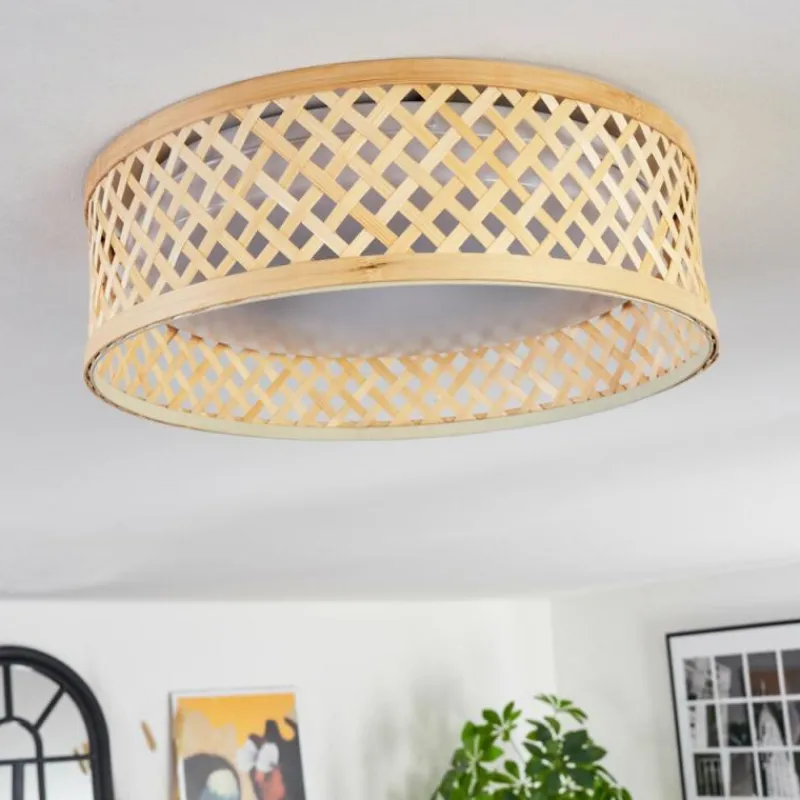 Luminaires Scandinaves-hofstein Barroco Plafonnier LED Écru, Blanc, 1 lumière