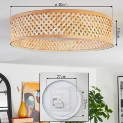 Luminaires Scandinaves-hofstein Barroco Plafonnier LED Écru, Blanc, 1 lumière