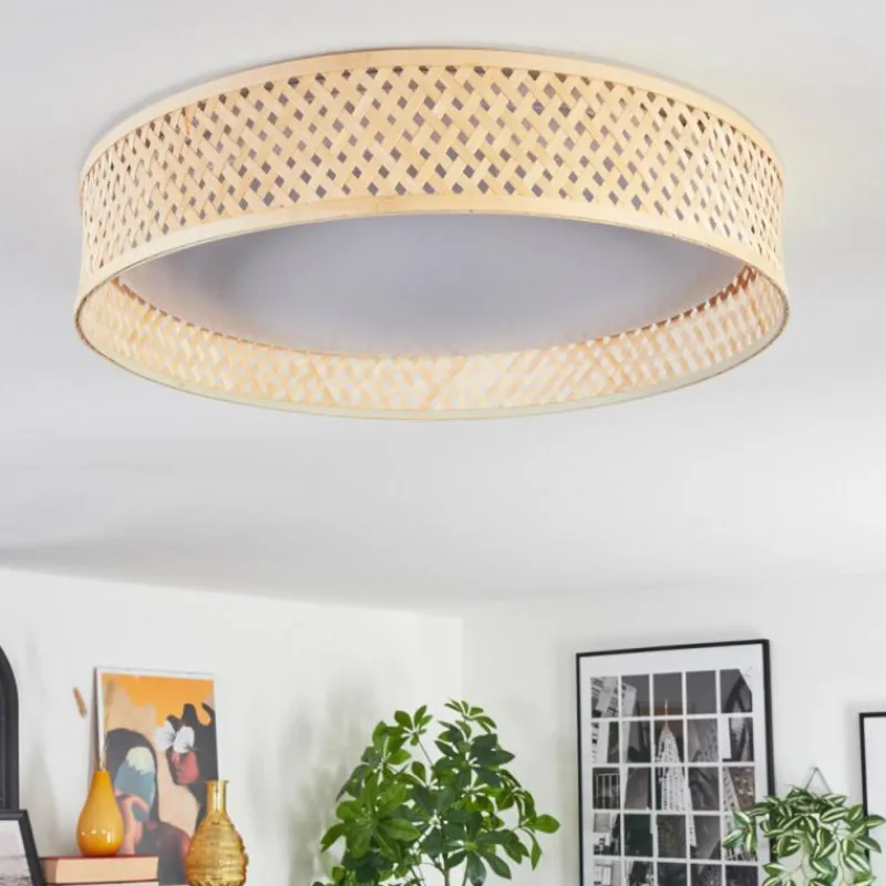 Luminaires Scandinaves-hofstein Barroco Plafonnier LED Écru, Blanc, 1 lumière, Télécommandes