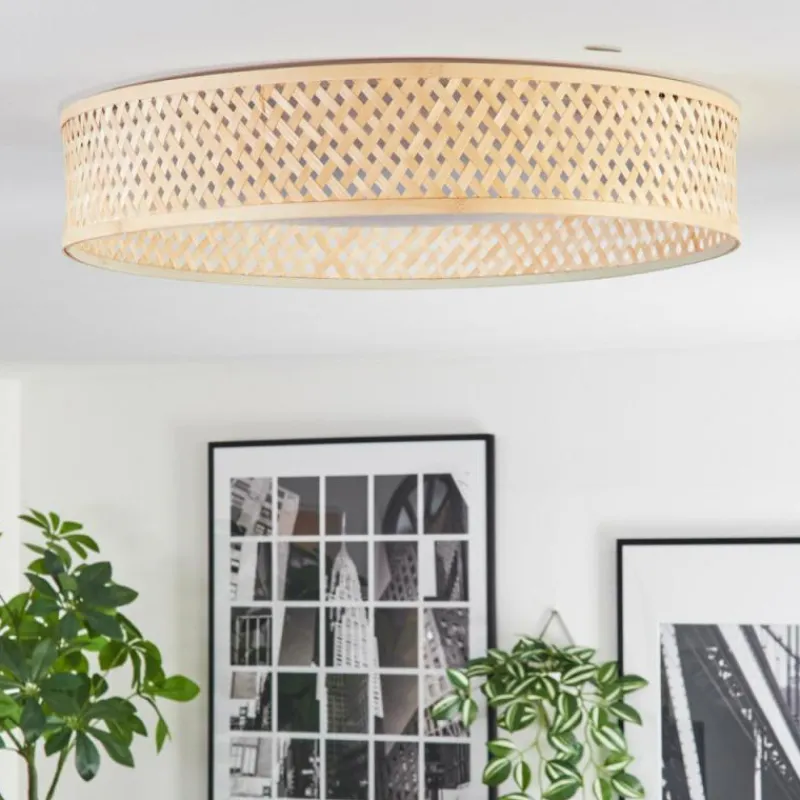 Luminaires Scandinaves-hofstein Barroco Plafonnier LED Écru, Blanc, 1 lumière, Télécommandes