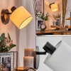 Lampes En Tissu-hofstein Bassagoda Applique murale, Spot mural Noir, 1 lumière