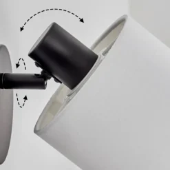 Lampes En Tissu-hofstein Bassagoda Applique murale, Spot mural Noir, 1 lumière