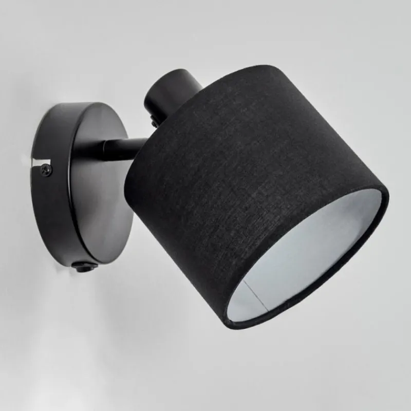Lampes En Tissu-hofstein Bassagoda Applique murale, Spot mural Noir, 1 lumière