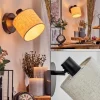 Lampes En Tissu-hofstein Bassagoda Applique murale, Spot mural Noir, 1 lumière