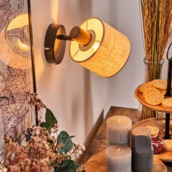 Lampes En Tissu-hofstein Bassagoda Applique murale, Spot mural Noir, 1 lumière