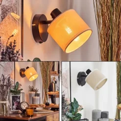 Lampes En Tissu-hofstein Bassagoda Applique murale Noir, 1 lumière