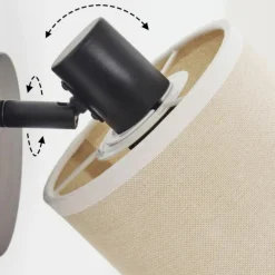 Lampes En Tissu-hofstein Bassagoda Applique murale Noir, 1 lumière