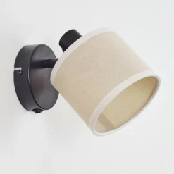 Lampes En Tissu-hofstein Bassagoda Applique murale Noir, 1 lumière