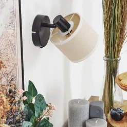 Lampes En Tissu-hofstein Bassagoda Applique murale Noir, 1 lumière