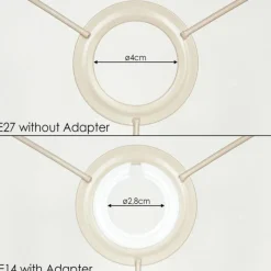 Lampes En Tissu-hofstein Bassagoda beige, Blanc