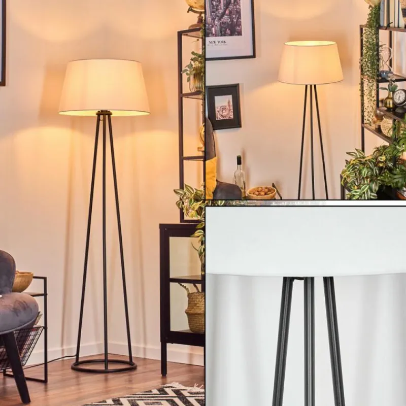 Lampes En Tissu-hofstein Bassagoda Lampadaire beige, 1 lumière