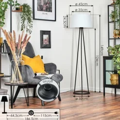 Lampes En Tissu-hofstein Bassagoda Lampadaire beige, 1 lumière