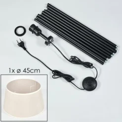 Lampes En Tissu-hofstein Bassagoda Lampadaire beige, Blanc, 1 lumière