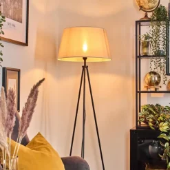 Lampes En Tissu-hofstein Bassagoda Lampadaire beige, Blanc, 1 lumière