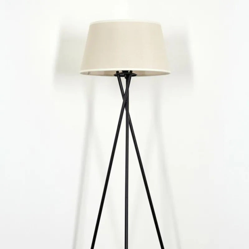 Lampes En Tissu-hofstein Bassagoda Lampadaire beige, Blanc, 1 lumière