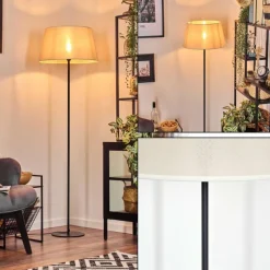 Lampes En Tissu-hofstein Bassagoda Lampadaire beige, Blanc, 1 lumière