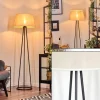 Lampes En Tissu-hofstein Bassagoda Lampadaire beige, Blanc, 1 lumière