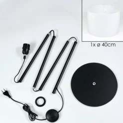 Lampes En Tissu-hofstein Bassagoda Lampadaire Blanc, 1 lumière