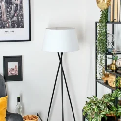 Lampes En Tissu-hofstein Bassagoda Lampadaire Blanc, 1 lumière