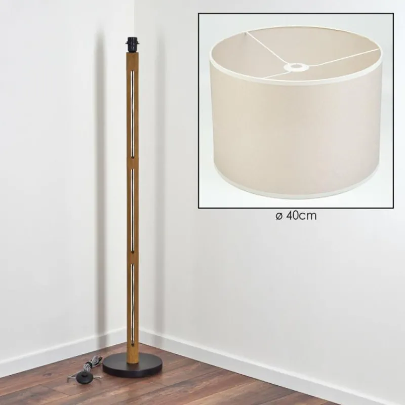 Lampes En Tissu-hofstein Bassagoda Lampadaire Brun, Écru, Noir, 1 lumière