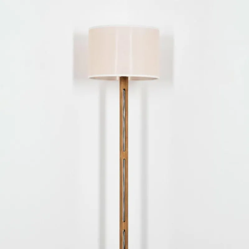 Lampes En Tissu-hofstein Bassagoda Lampadaire Brun, Écru, Noir, 1 lumière